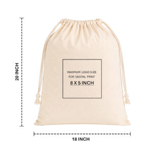 18x20 Inch Cotton Drawstring Bag | 150 GSM